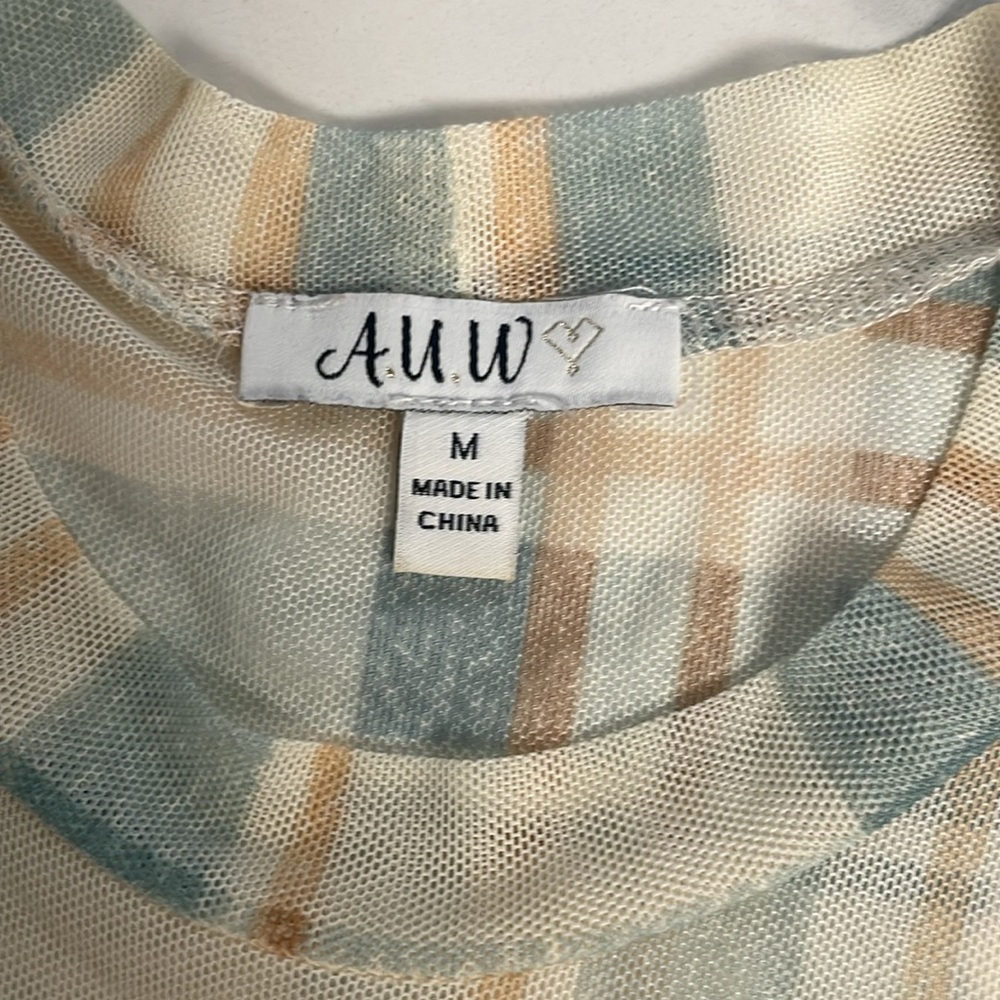 Mix 3 ITEMS fOR $9 Plaid Green and Tan Cream Short Sleeve Dress - Picture 8 of 11